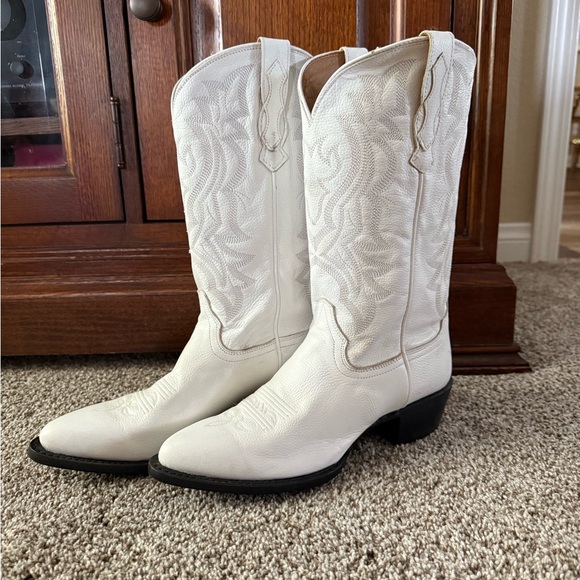 Shyanne women’s white western cowboy boots - Picture 1 of 8
